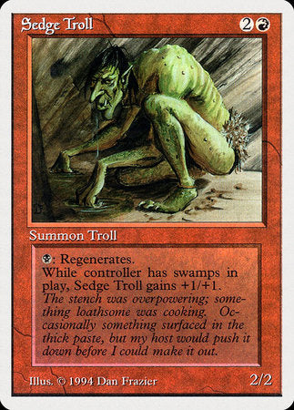 mtg troll cards Sedge Troll [Summer Magic / Edgar]