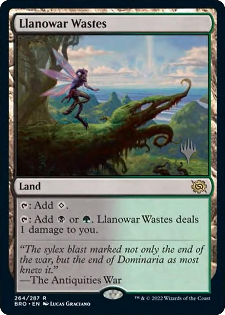 Llanowar Wastes (Promo Pack) [The Brothers' War Promos]