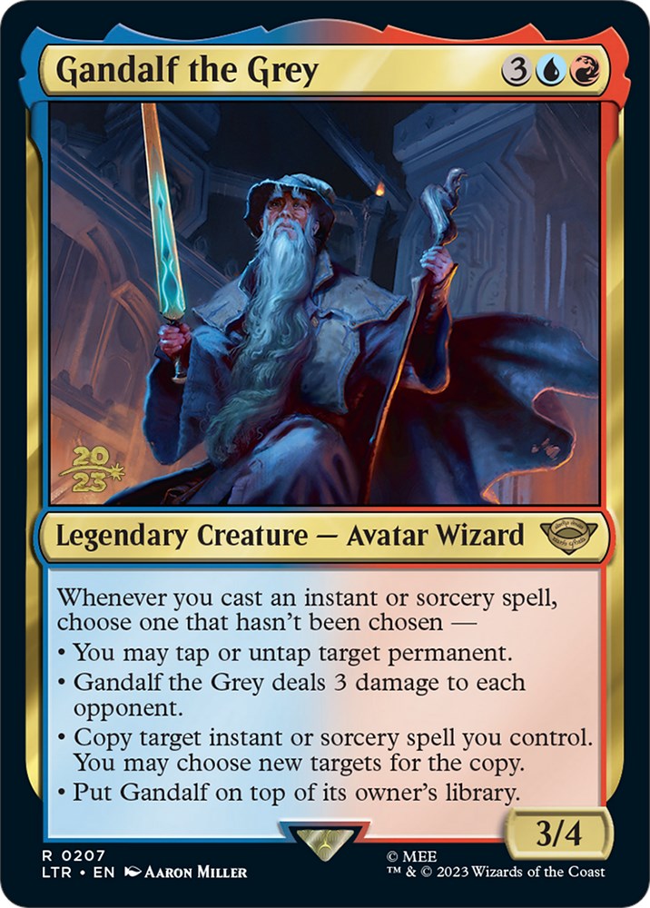 mtg lord of the rings prerelease cards Gandalf the Grey [The Lord of the Rings: Tales of Middle-Earth Prerele