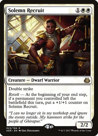 Solemn Recruit [Aether Revolt]