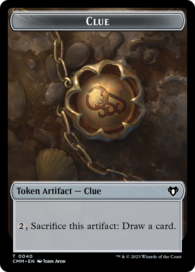 Clue // Construct (0041) Double-Sided Token [Commander Masters Tokens]