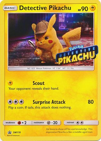 Detective Pikachu (SM170) (Detective Pikachu Stamped) [Sun & Moon: Black Star Promos]