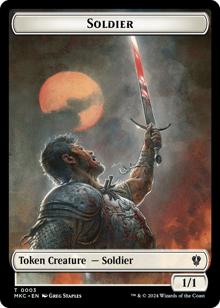 Human // Soldier Double-Sided Token [Murders at Karlov Manor Commander Tokens]