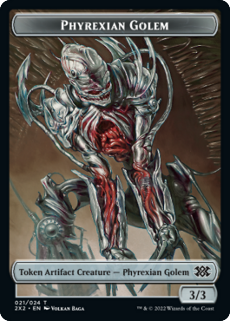 Bear // Phyrexian Golem Double-sided Token [Double Masters 2022 Tokens]