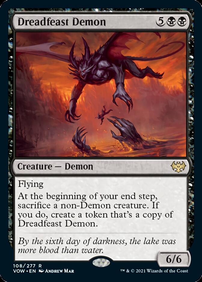 marvel mtg card list Dreadfeast Demon [Innistrad: Crimson Vow]