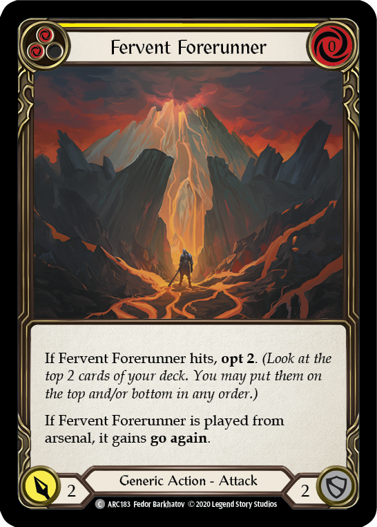 Fervent Forerunner (Yellow) [ARC183] Unlimited Edition Rainbow Foil