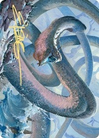 Koma, Cosmos Serpent 1 Art Card (Gold-Stamped Signature) [Kaldheim: Art Series]