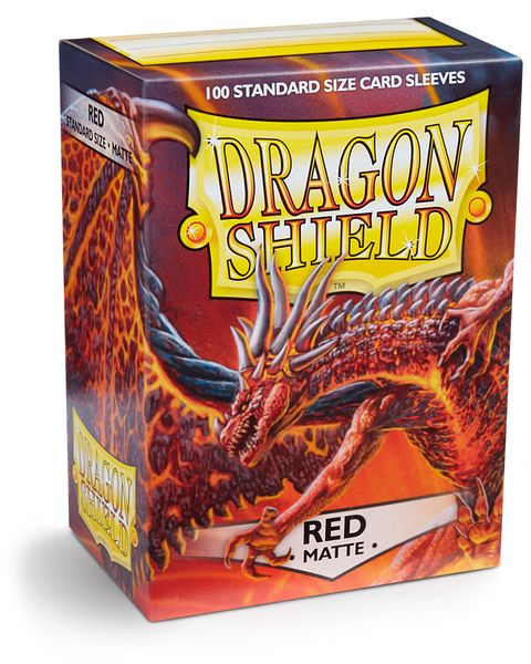 Dragon Shield 100ct Matte Deck Sleeves - Red