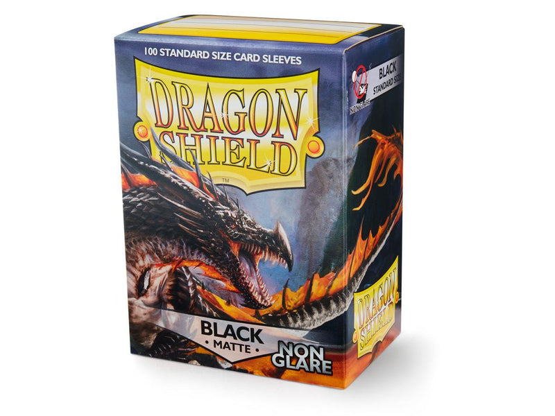 Dragon Shield Non-Glare Sleeve - Black ‘Amina’ 100ct