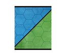 Chessex Battlemat 1 Inch Reversible Blue-Green Hexes