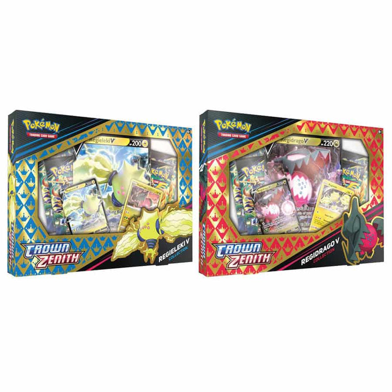 POKEMON TCG: CROWN ZENITH: REGIELEKI V AND REGIDRAGO V COLLECTION BOX (6CT)