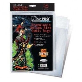 Resealable Comic Bags Golden 100-Count Packaged