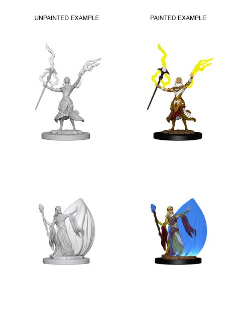 D&D Elf Female Wizard Unpainted Miniature