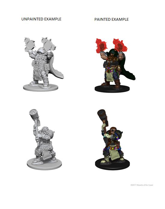 D&D Dwarf Male Cleric Unpainted Miniature