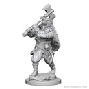 D&D Human Male Barbarian Unpainted Miniature