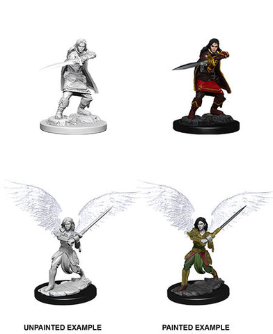 D&D Aasimar Female Fighter Unpainted Miniature