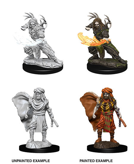 D&D Male Human Druid Unpainted Miniature