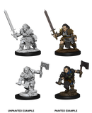D&D Female Dwarf Barbarian Unpainted Miniature