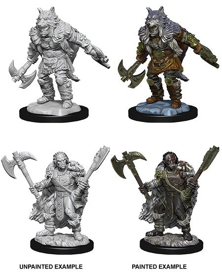 D&D Male Half-Orc Barbarian Unpainted Miniature
