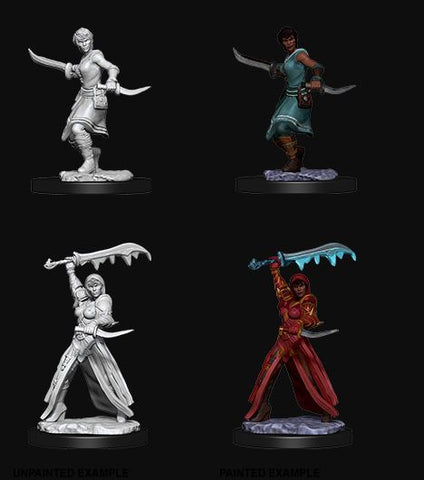 D&D Female Human Rogue Unpainted Miniature