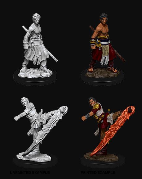 D&D Male Half-Elf Monk Unpainted Miniature