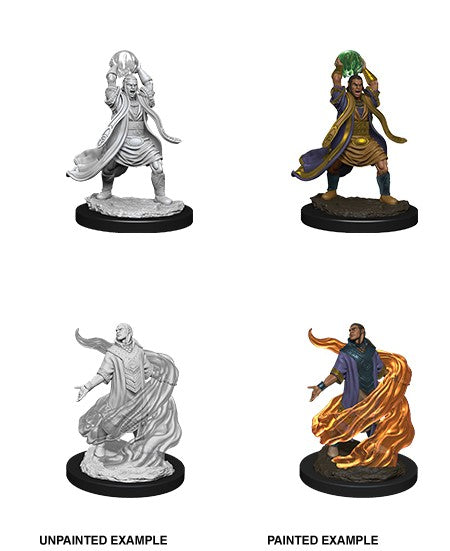 D&D Elf Male Sorcerer Unpainted Miniature