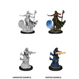 D&D Female Human Wizard Unpainted Miniature