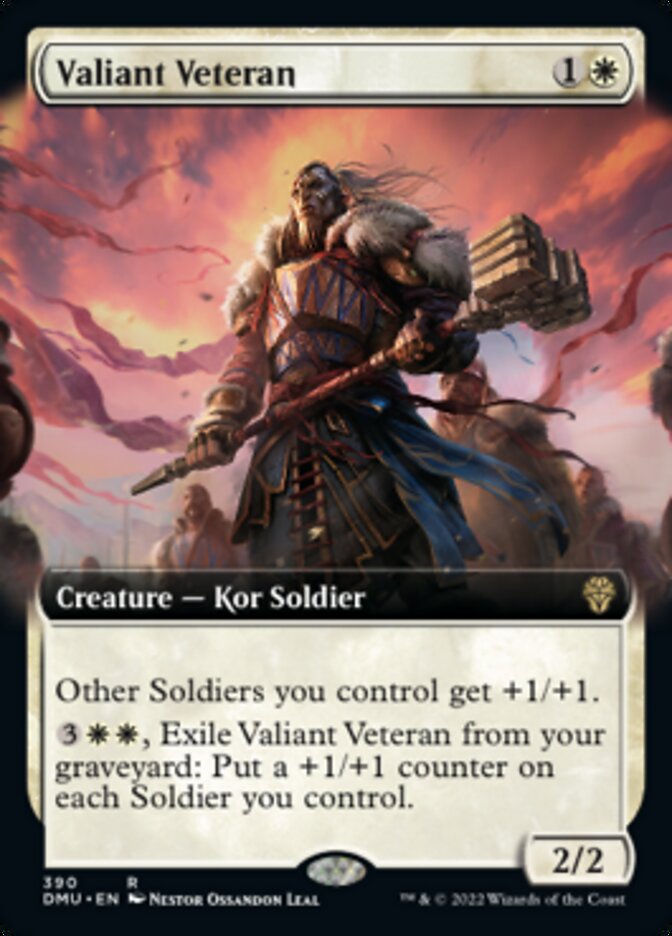 Valiant Veteran (Extended Art) [Dominaria United]