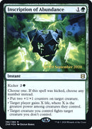 Inscription of Abundance  [Zendikar Rising Prerelease Promos]