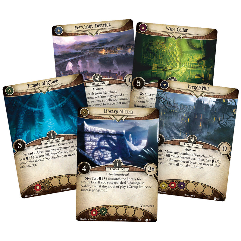 shiny treasures booster box card list Arkham Horror LCG: Return to the Circle Undone Expansion