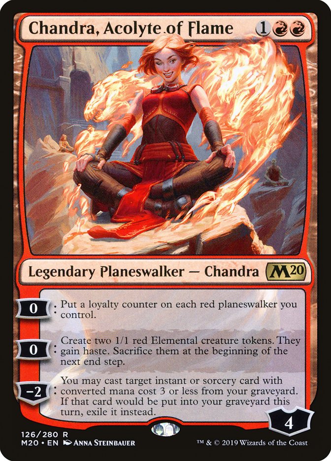 chandra cards mtg MtG Core Set 2020 Rare Chandra, Acolyte of Flame #126