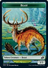 Beast // Human Soldier (004) Double-sided Token [Ikoria: Lair of Behemoths Tokens]