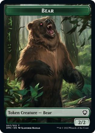 Kavu // Bear Double-sided Token [Dominaria United Commander Tokens]