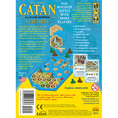 Catan: Seafarers Expansion 5-6 Player Extension