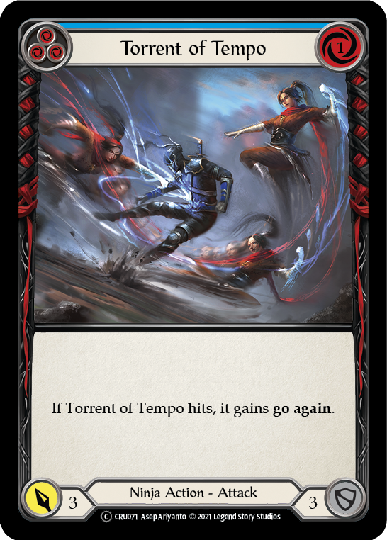 Flying Kick (Blue) [U-CRU065] (Crucible of War Unlimited)  Unlimited Rainbow Foil