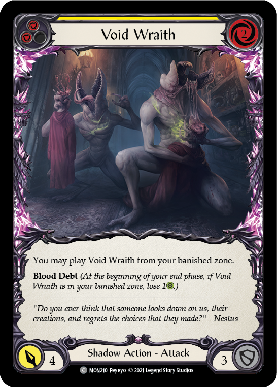 Void Wraith (Yellow) [MON210] 1st Edition Normal