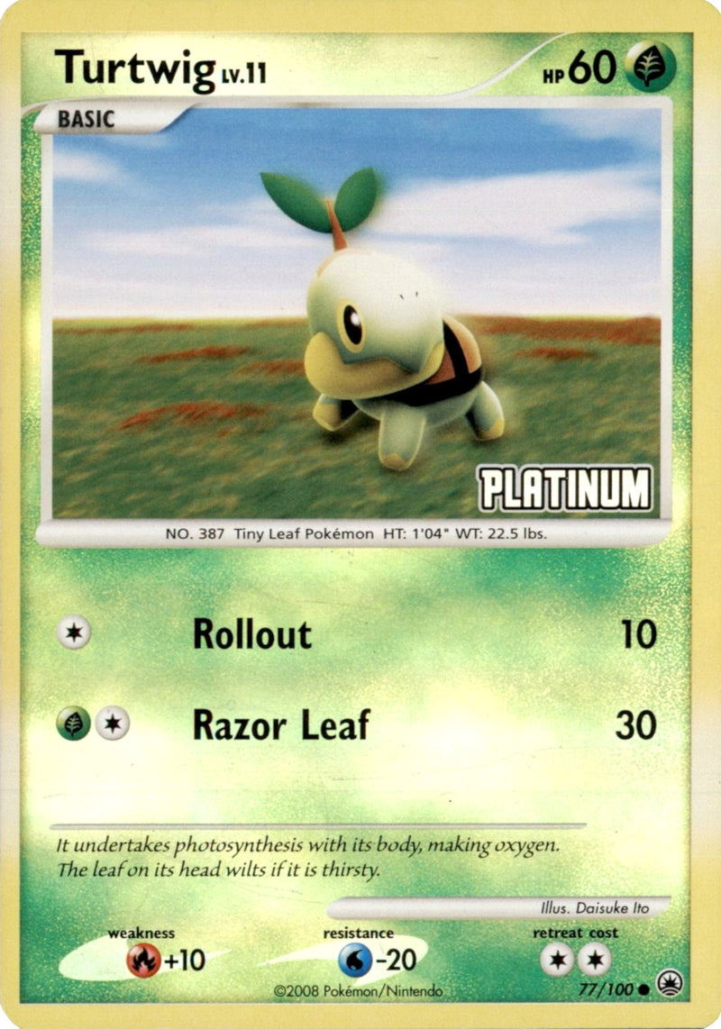 Turtwig LV.11 (77/100) (Platinum) [Burger King Promos: 2008 Collection