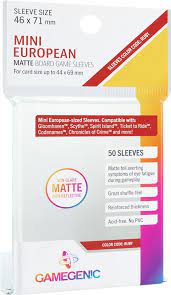 MATTE SLEEVES: MINI EUROPEAN (46 X 71 MM)