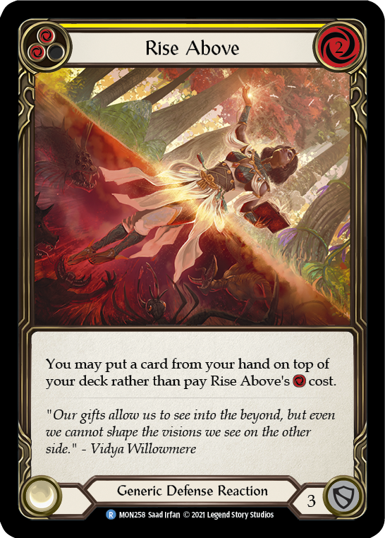 Rise Above (Yellow) (Rainbow Foil) [MON258-RF] 1st Edition Rainbow Foil