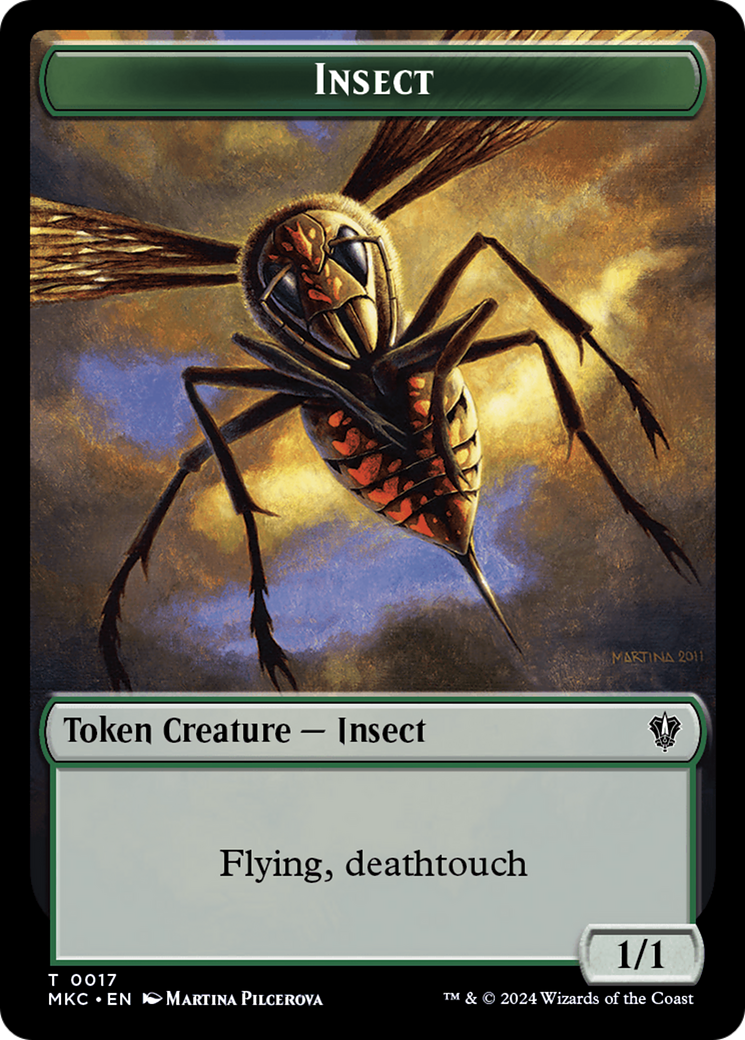 Clue // Insect (0017) Double-Sided Token [Murders at Karlov Manor Commander Tokens]