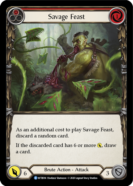 Savage Feast (Red) [WTR014] Unlimited Edition Rainbow Foil
