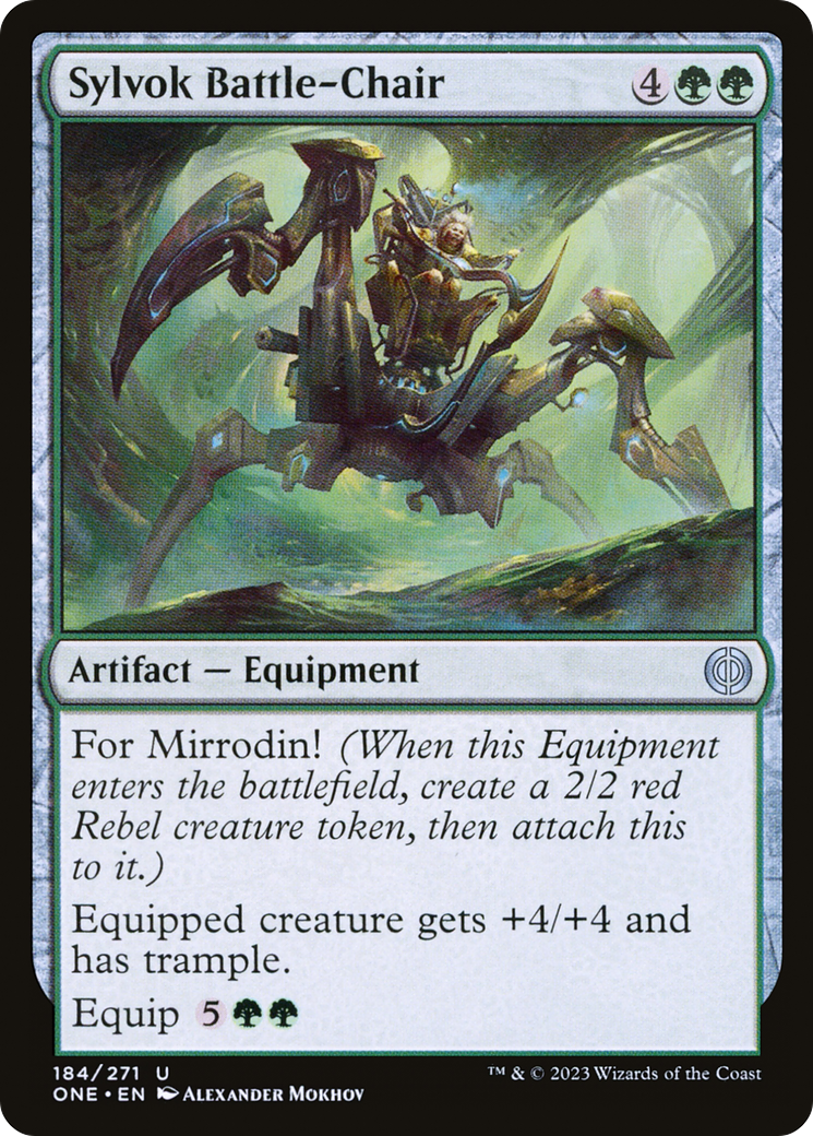 Sylvok Battle-Chair [Phyrexia: All Will Be One]