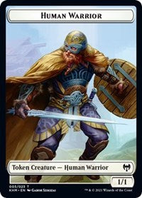 Human Warrior // Shard Double-sided Token [Kaldheim Tokens]