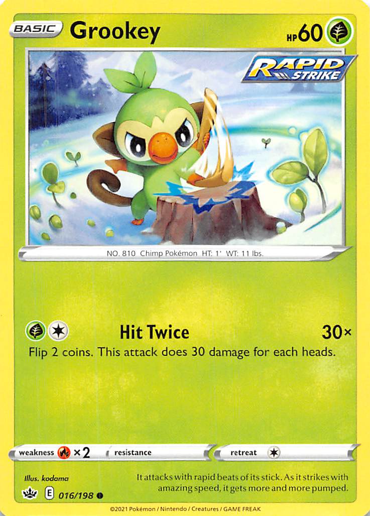 Grookey (016/198) [Sword & Shield: Chilling Reign]