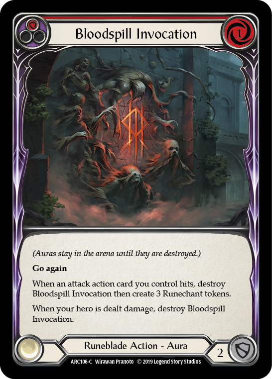 Bloodspill Invocation (Red) [ARC106-C] 1st Edition Rainbow Foil