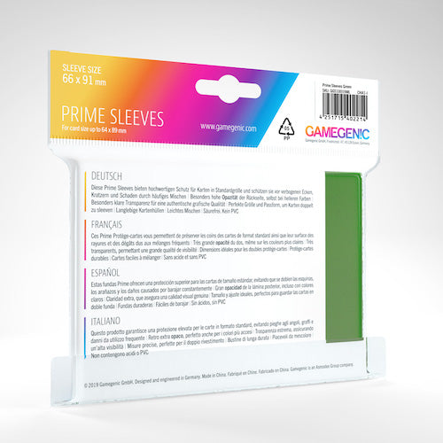 Gamegenic Prime Card Sleeves 100 ct - Green