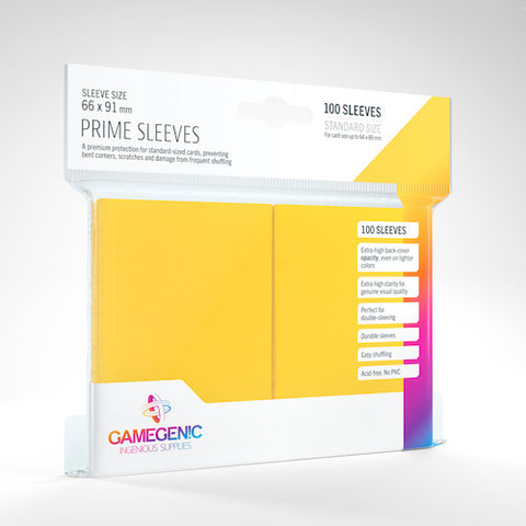 Gamegenic Prime Card Sleeves 100 ct - Yellow