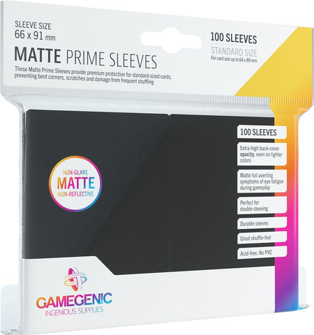 Gamegenic Matte Prime Card Sleeves 100 ct - Black