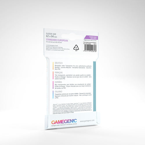 Gamegenic Prime Standard European Card Sleeves 50 ct