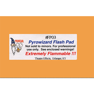 Theatre Effects Pyrowizard Flash Paper - 2'' x 3'' 20 Sheets